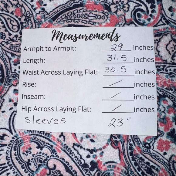 Terra & Sky Women’s 2X (20W-22W) Paisley Print Long Sleeve Button Up V-Neck Top - Picture 8 of 8